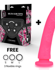 DELTA CLUB - TOYS IMBRACATURA + DONG SILICONE ROSA 23 CM -O- 4.5 CM