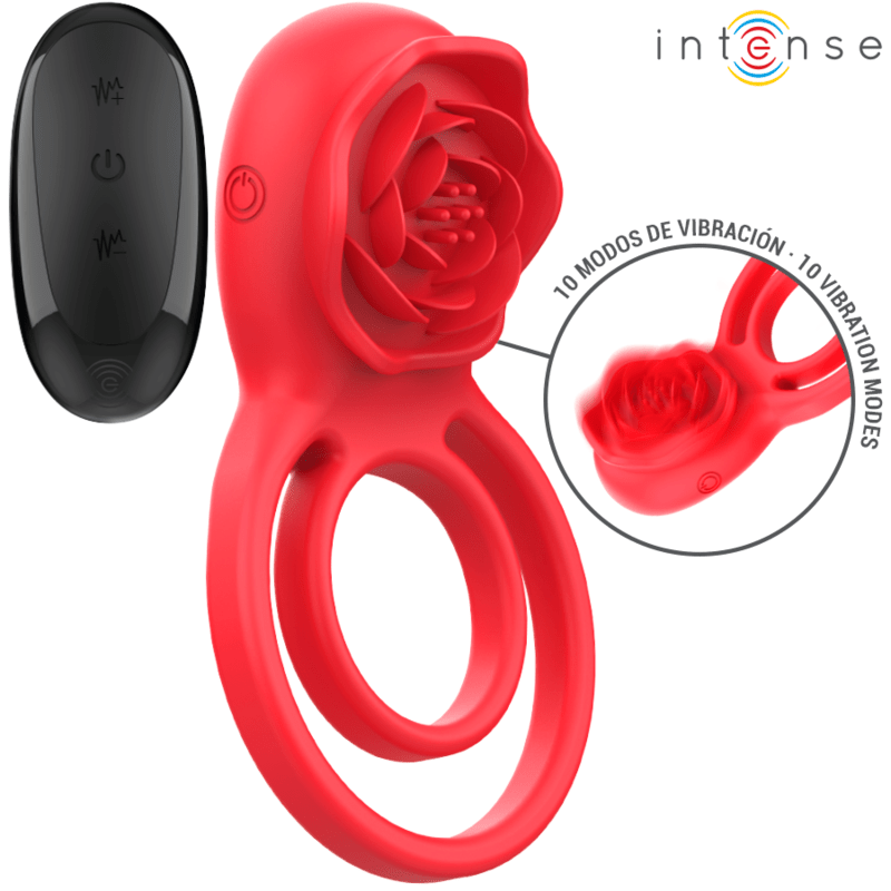 INTENSE - GAIL STIMOLATORE ROSE 10 VIBRAZIONI ROSSO TELECOMANDO - INTENSE FUN - Intimo per le occasioni speciali | The Game Lingerie