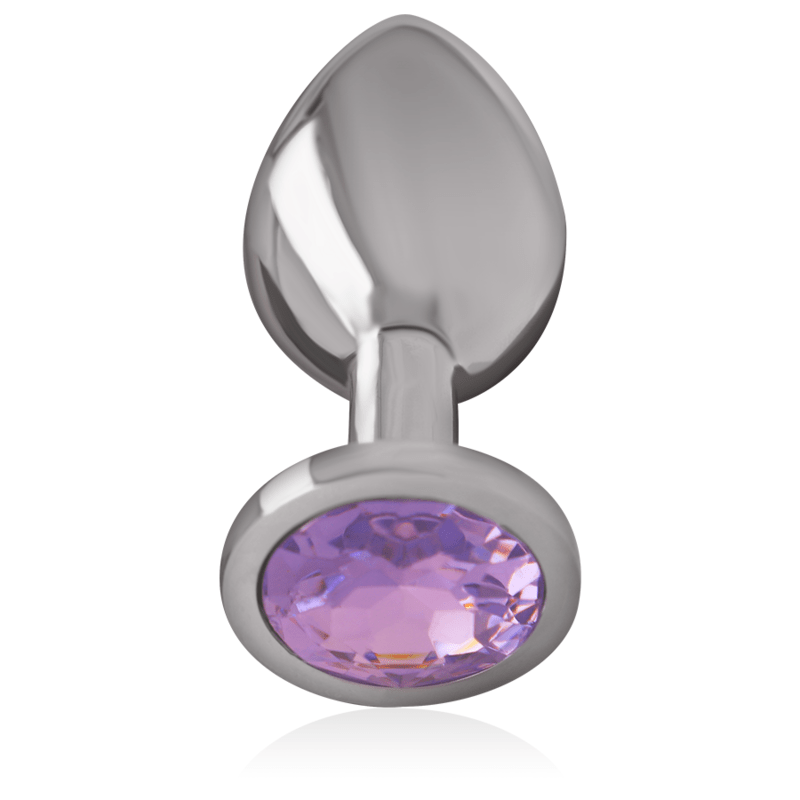 INTENSE - PLUG ANALE IN METALLO ALLUMINIO CON CRISTALLO VIOLA TAGLIA M - INTENSE ANAL TOYS - Intimo per le occasioni speciali | The Game Lingerie