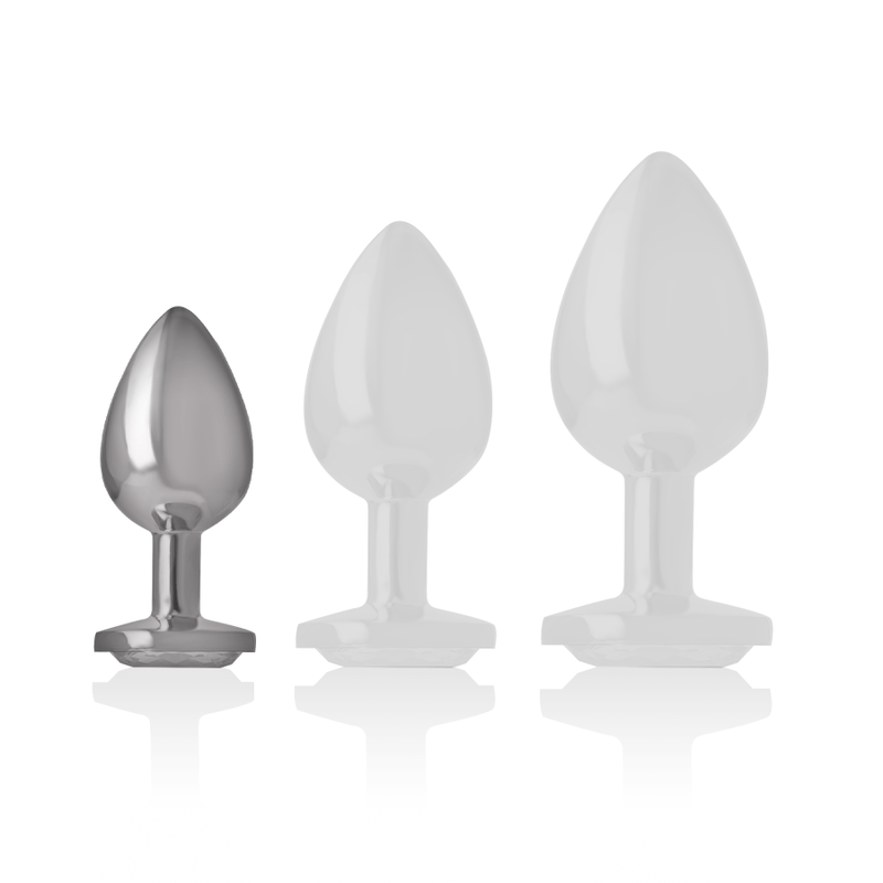 INTENSE - PLUG ANALE IN METALLO ALLUMINIO CON CUORE BIANCO TAGLIA S - INTENSE ANAL TOYS - Intimo per le occasioni speciali | The Game Lingerie