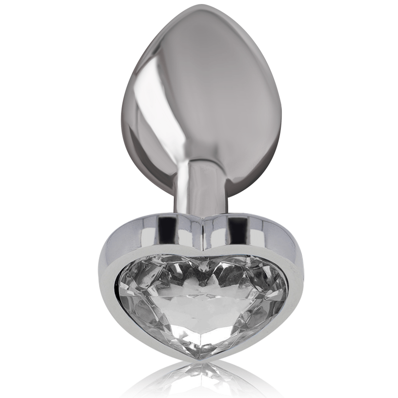 INTENSE - PLUG ANALE IN METALLO ALLUMINIO CUORE BIANCO TAGLIA M - INTENSE ANAL TOYS - Intimo per le occasioni speciali | The Game Lingerie