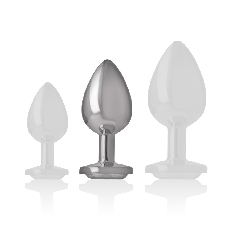 INTENSE - PLUG ANALE IN METALLO ALLUMINIO CUORE BIANCO TAGLIA M - INTENSE ANAL TOYS - Intimo per le occasioni speciali | The Game Lingerie