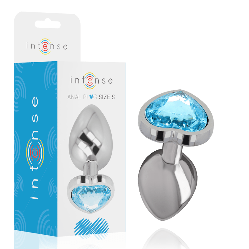 INTENSE - PLUG ANALE IN METALLO ALLUMINIO CUORE BLU TAGLIA S - INTENSE ANAL TOYS - Intimo per le occasioni speciali | The Game Lingerie