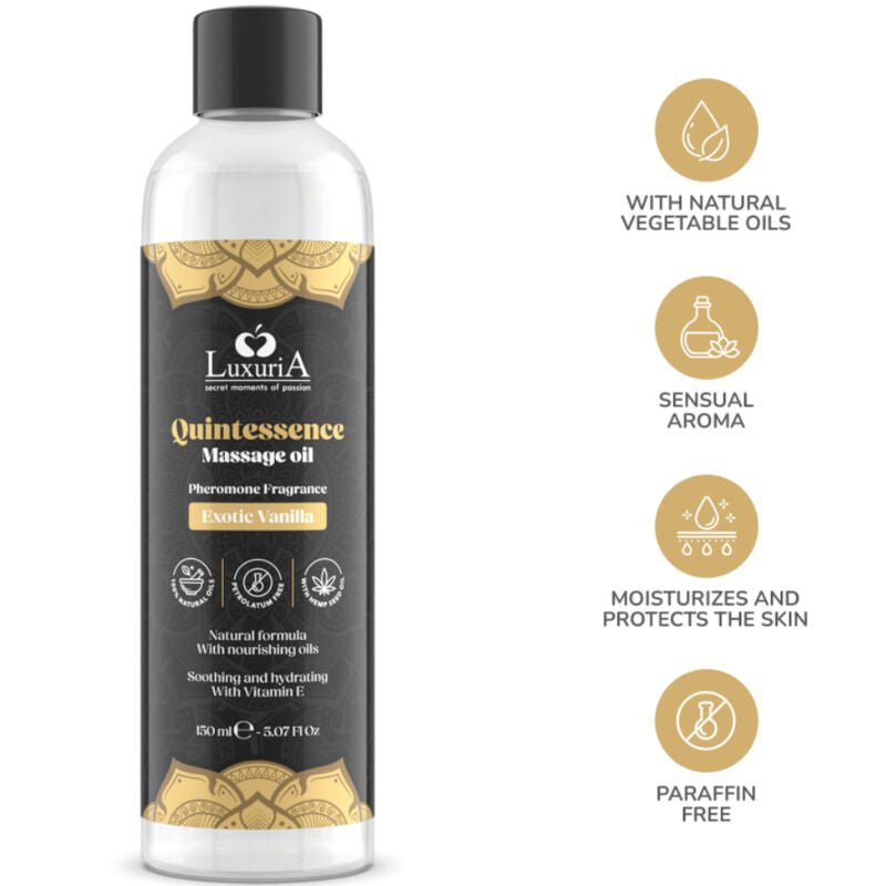 INTIMATELINE LUXURIA - ACEITE DE MASAJES VAINILLA ESOTICO 150 ML - INTIMATELINE - Intimo per le occasioni speciali | The Game Lingerie