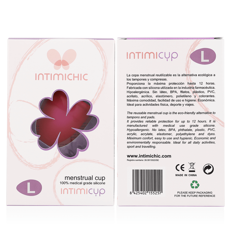 INTIMICHIC - COPPA MESTRUALE IN SILICONE GRADO MEDICO - TAGLIA L - INTIMICHIC - Intimo per le occasioni speciali | The Game Lingerie