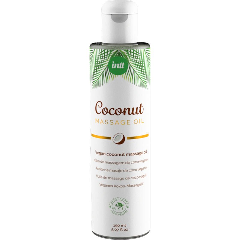 INTT - OLIO DA MASSAGGIO VEGANO DOLCE CON RILASSANTE AL GUSTO DI COCCO - INTT VEGAN LINE - Intimo per le occasioni speciali | The Game Lingerie