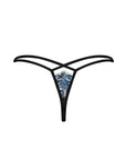 Perizoma in Pizzo Blu con Cinghie Geometriche Yassmyne | Obsessive 160912