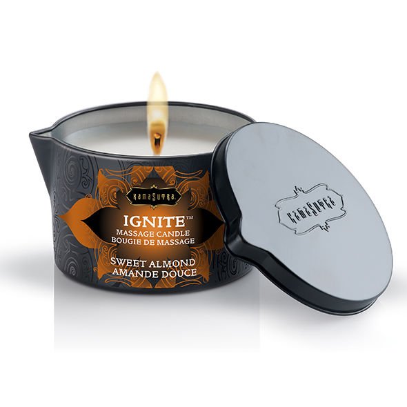 KAMASUTRA - CANDELA DA MASSAGGIO ALLA MANDORLA MEDITERRANEA 170GR - KAMASUTRA COSMETICS - Intimo per le occasioni speciali | The Game Lingerie