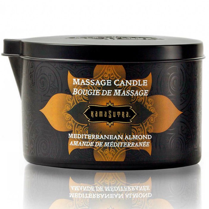 KAMASUTRA - CANDELA DA MASSAGGIO ALLA MANDORLA MEDITERRANEA 170GR - KAMASUTRA COSMETICS - Intimo per le occasioni speciali | The Game Lingerie