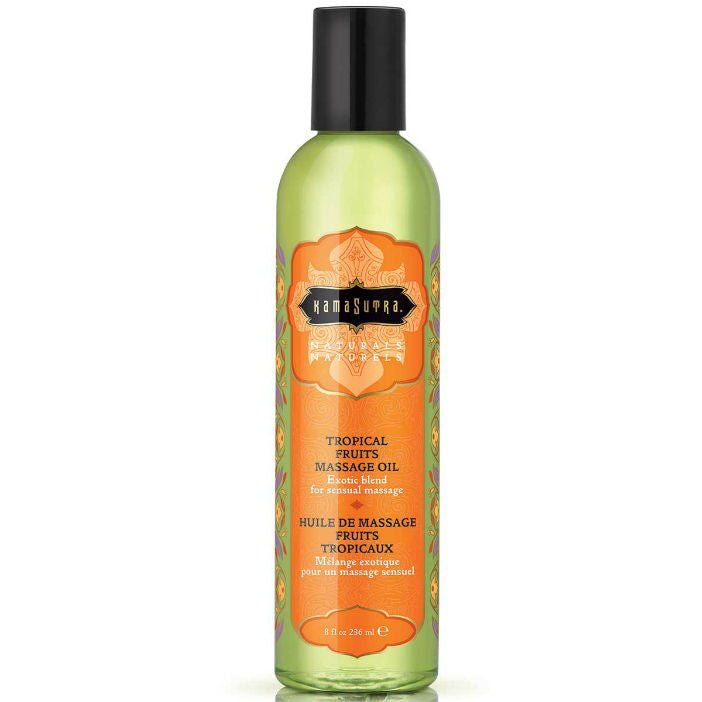 KAMASUTRA - NATURALS OLIO DA MASSAGGIO FRUTTA TROPICALE 236ML - KAMASUTRA COSMETICS - Intimo per le occasioni speciali | The Game Lingerie