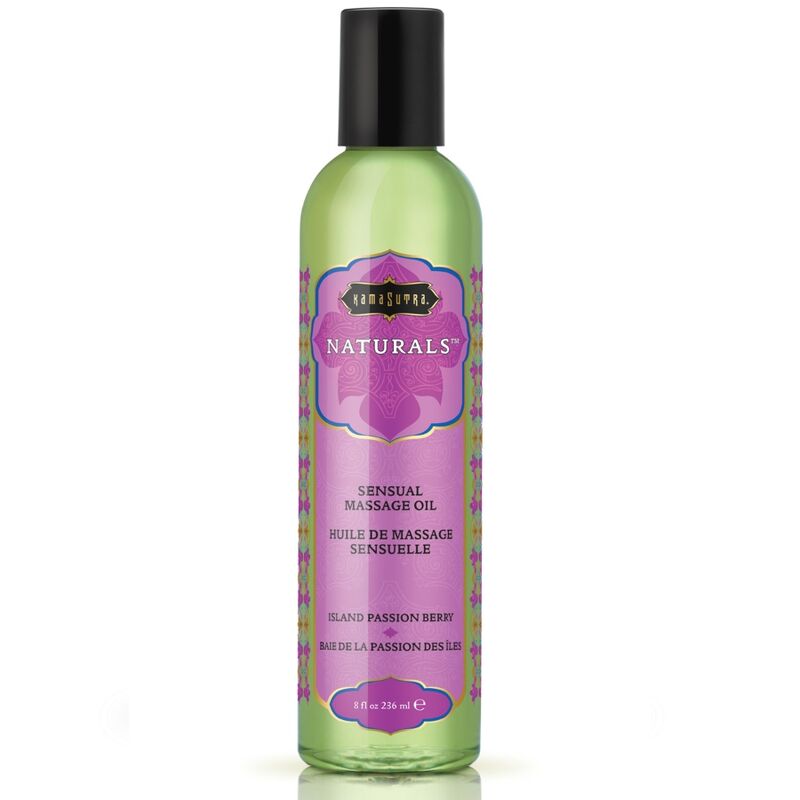 KAMASUTRA - OLIO DA MASSAGGIO NATURALE BACCA DELLA PASSIONE 236 ML - KAMASUTRA COSMETICS - Intimo per le occasioni speciali | The Game Lingerie