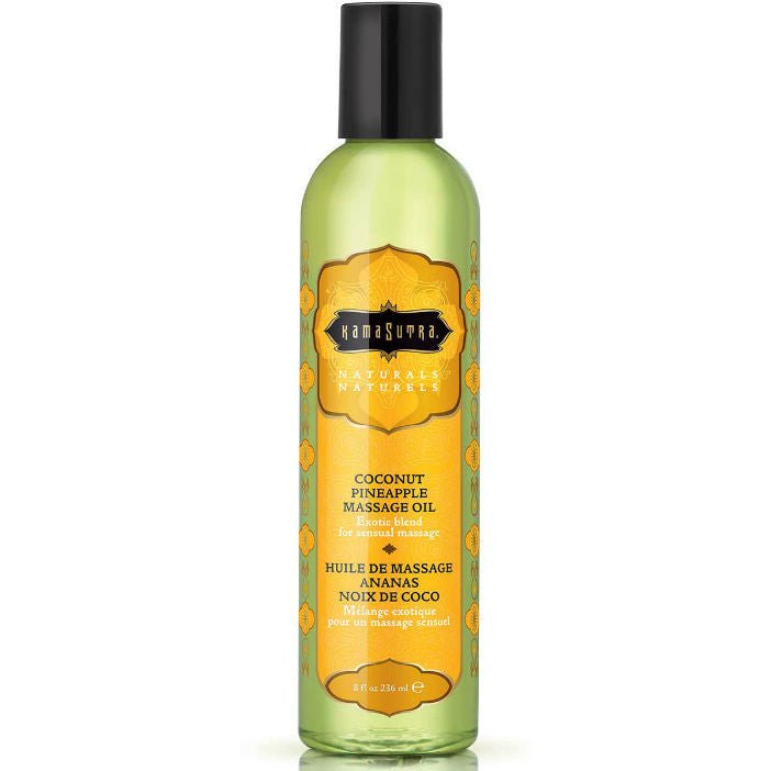 KAMASUTRA - OLIO DA MASSAGGIO NATURALS PIÑA COLADA 236ML - KAMASUTRA COSMETICS - Intimo per le occasioni speciali | The Game Lingerie