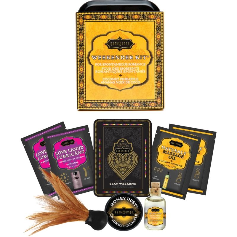 KAMASUTRA - WEEKENDER TIN KIT COCCO E ANANAS - KAMASUTRA COSMETICS - Intimo per le occasioni speciali | The Game Lingerie