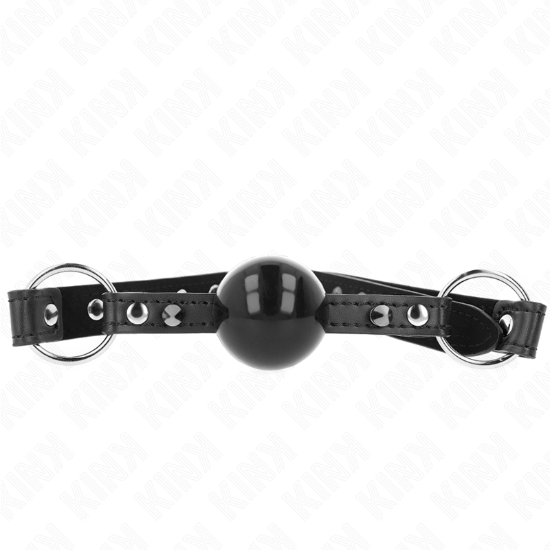 KINK - BALL GAG 4 CM CON RIVETTO PUNTA E CHIUSURA A SCATTO 65 x 2 CM - KINK COLLAR & GAG - Intimo per le occasioni speciali | The Game Lingerie