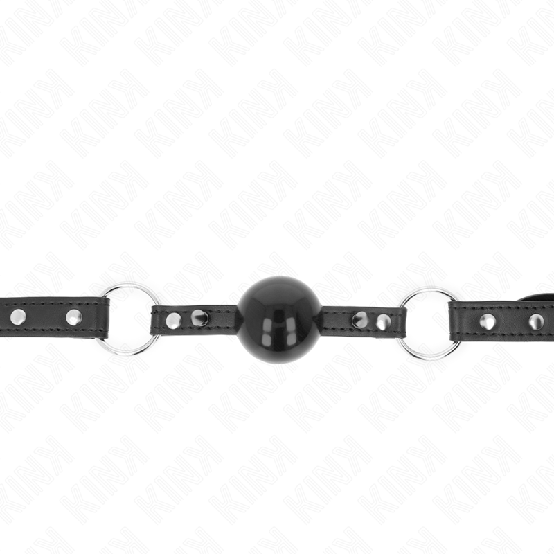 KINK - BALL GAG 4 CM CON RIVETTO PUNTA E CHIUSURA A SCATTO 65 x 2 CM - KINK COLLAR & GAG - Intimo per le occasioni speciali | The Game Lingerie