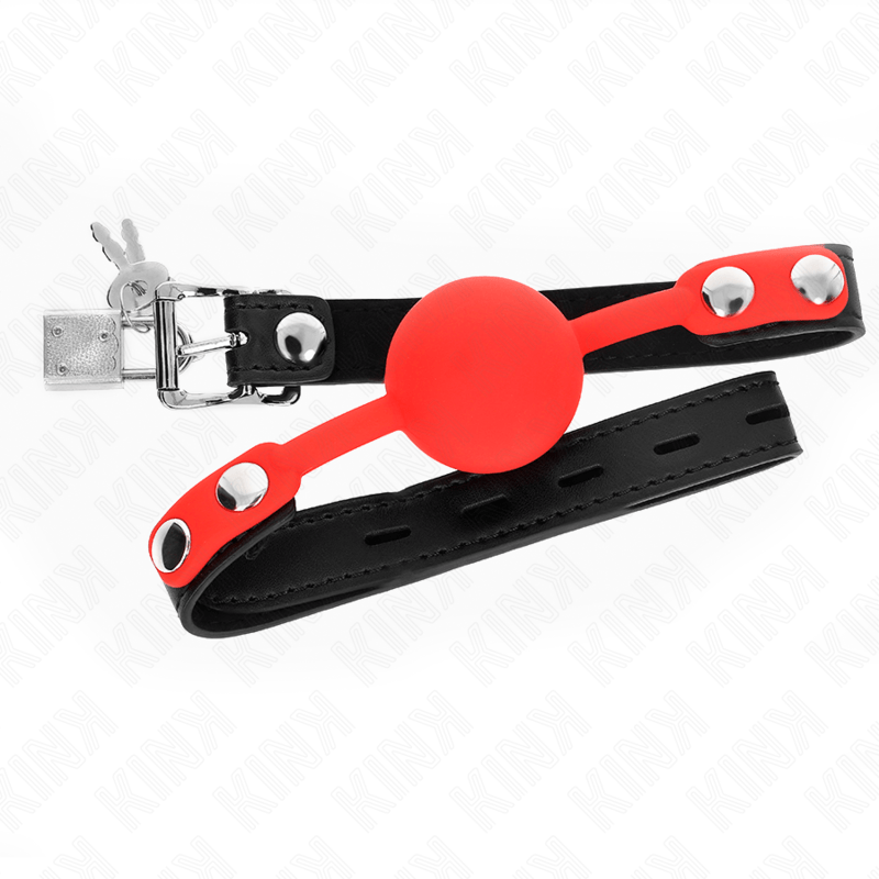 KINK - BALLA IN SILICONE 4 CM CON SERRATURA 60 x 2 CM - KINK COLLAR & GAG - Intimo per le occasioni speciali | The Game Lingerie