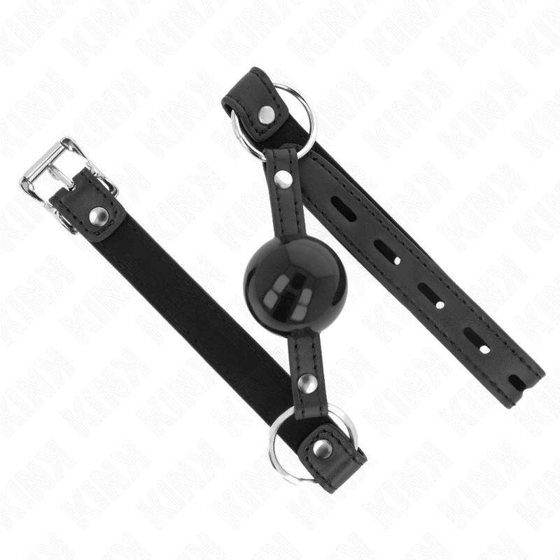 KINK - BALLA IN TPE 4 CM CON SERRATURA NERA 60 x 2 CM - KINK COLLAR & GAG - Intimo per le occasioni speciali | The Game Lingerie