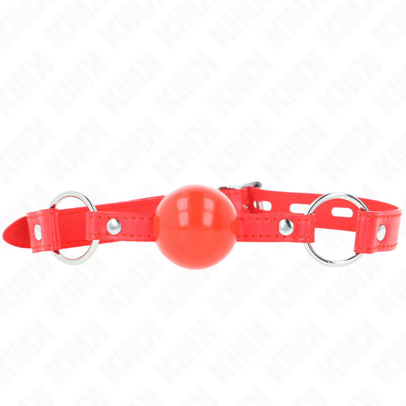 KINK - BALLA IN TPE 4 CM CON SERRATURA ROJO 60 x 2 CM - KINK COLLAR & GAG - Intimo per le occasioni speciali | The Game Lingerie