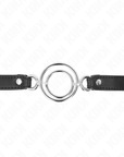 KINK - BAVAGLIO CON O - RING MULTIPLI 5 CM NERO 63 X 2,5 CM - KINK COLLAR & GAG - Intimo per le occasioni speciali | The Game Lingerie