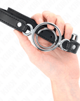 KINK - BAVAGLIO CON O - RING MULTIPLI 5 CM NERO 63 X 2,5 CM - KINK COLLAR & GAG - Intimo per le occasioni speciali | The Game Lingerie