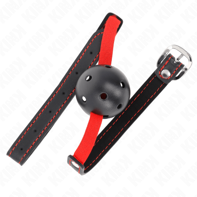 KINK - BAVAGLIO HOLLOW HARD BOCCA 4,5 CM CON CINTURA ELASTICA 56 x 1,5 CM - KINK COLLAR & GAG - Intimo per le occasioni speciali | The Game Lingerie