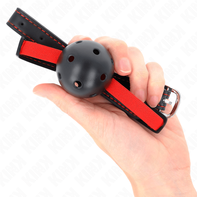KINK - BAVAGLIO HOLLOW HARD BOCCA 4,5 CM CON CINTURA ELASTICA 56 x 1,5 CM - KINK COLLAR & GAG - Intimo per le occasioni speciali | The Game Lingerie