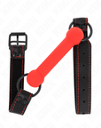 KINK - BONE GAG CON CINTURINO IN SIMILPELLE ROSSO REGOLABILE 41 - 57 CM - KINK COLLAR & GAG - Intimo per le occasioni speciali | The Game Lingerie