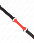 KINK - BONE GAG CON CINTURINO IN SIMILPELLE ROSSO REGOLABILE 41 - 57 CM - KINK COLLAR & GAG - Intimo per le occasioni speciali | The Game Lingerie