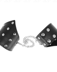 KINK - BRACCIALI STILE PUNTO NERO CON CATENA REGOLABILE 17 - 23 CM X 8,5 CM - KINK WRIST RESTRAINT - Intimo per le occasioni speciali | The Game Lingerie