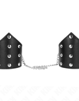 KINK - BRACCIALI STILE PUNTO NERO CON CATENA REGOLABILE 17 - 23 CM X 8,5 CM - KINK WRIST RESTRAINT - Intimo per le occasioni speciali | The Game Lingerie
