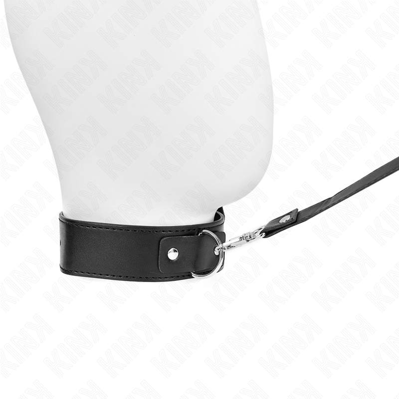 KINK - COLLANA CON CINTURA 116 CM NERO CINTURINO REGOLABILE 32 - 50 CM X 8 CM - KINK COLLAR & GAG - Intimo per le occasioni speciali | The Game Lingerie