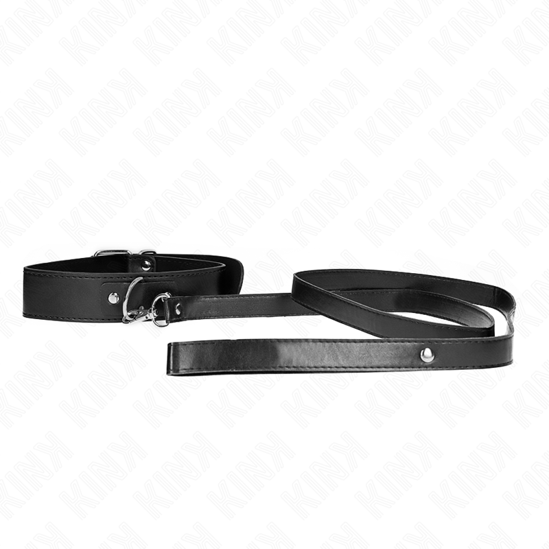 KINK - COLLANA CON CINTURA 116 CM NERO CINTURINO REGOLABILE 32 - 50 CM X 8 CM - KINK COLLAR & GAG - Intimo per le occasioni speciali | The Game Lingerie