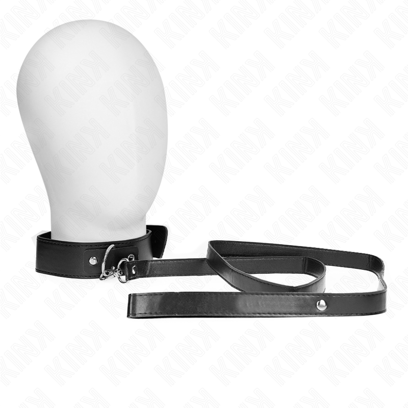 KINK - COLLANA CON CINTURA 116 CM NERO CINTURINO REGOLABILE 32 - 50 CM X 8 CM - KINK COLLAR & GAG - Intimo per le occasioni speciali | The Game Lingerie
