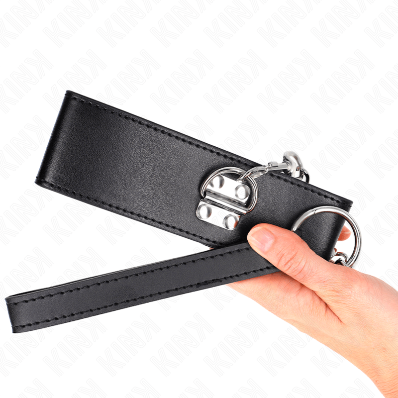 KINK - COLLANA CON CINTURA 65 CM CON CINTURINO LARGO NERO REGOLABILE 33,5 - 41 CM X 5 CM - KINK COLLAR & GAG - Intimo per le occasioni speciali | The Game Lingerie