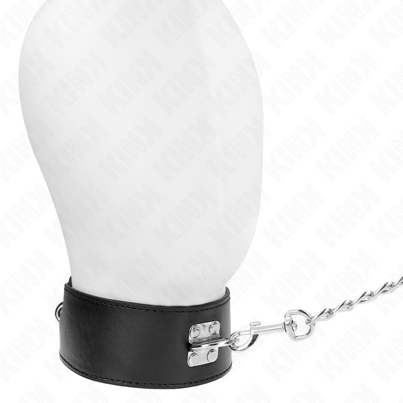 KINK - COLLANA CON CINTURA 65 CM CON CINTURINO LARGO NERO REGOLABILE 33,5 - 41 CM X 5 CM - KINK COLLAR & GAG - Intimo per le occasioni speciali | The Game Lingerie