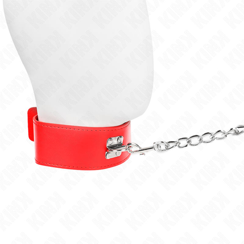 KINK - COLLANA CON CINTURA 65 CM CON LARGO CINTURINO ROSSO REGOLABILE 33,5 - 41 CM X 5 CM - KINK COLLAR & GAG - Intimo per le occasioni speciali | The Game Lingerie