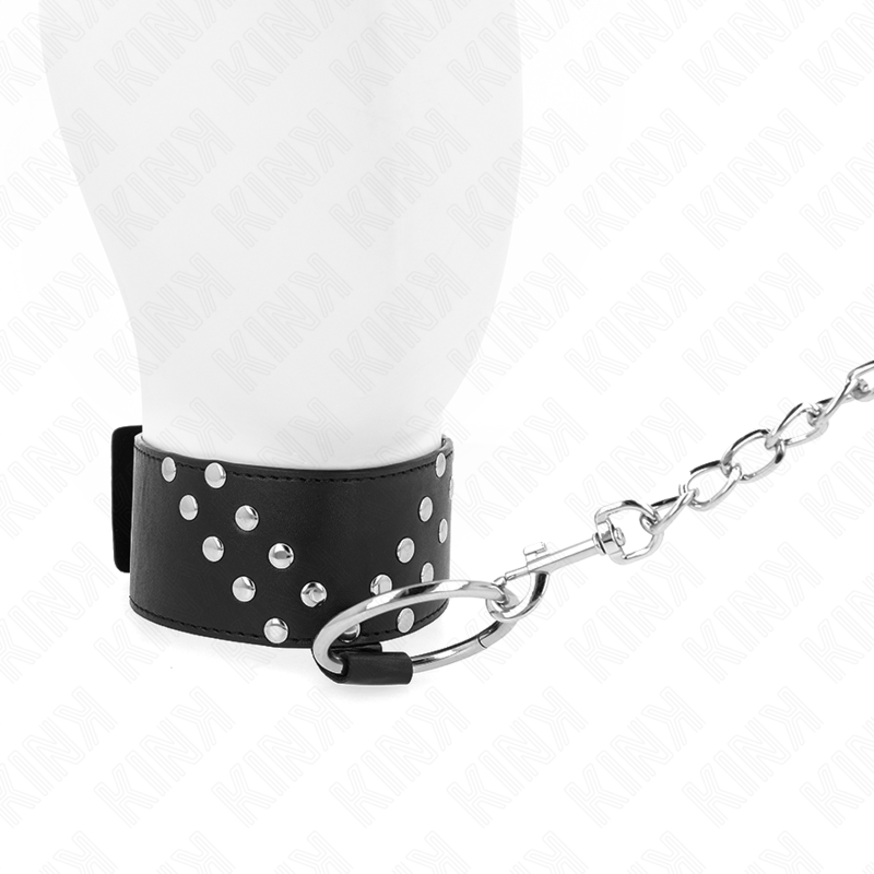 KINK - COLLANA CON CINTURA 65 CM CON RIVETTO A V REGOLABILE 36 - 43 CM X 5 CM - KINK COLLAR & GAG - Intimo per le occasioni speciali | The Game Lingerie