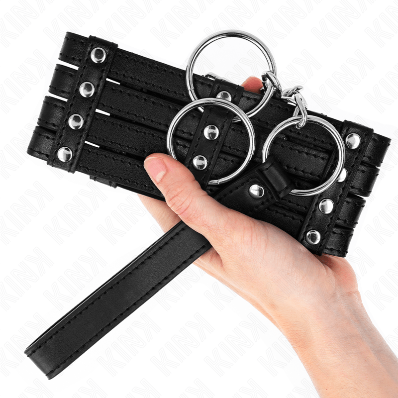 KINK - COLLANA CON CINTURA 65 CM STILE SUB REGOLABILE 35 - 51 CM X 7 CM - KINK COLLAR & GAG - Intimo per le occasioni speciali | The Game Lingerie