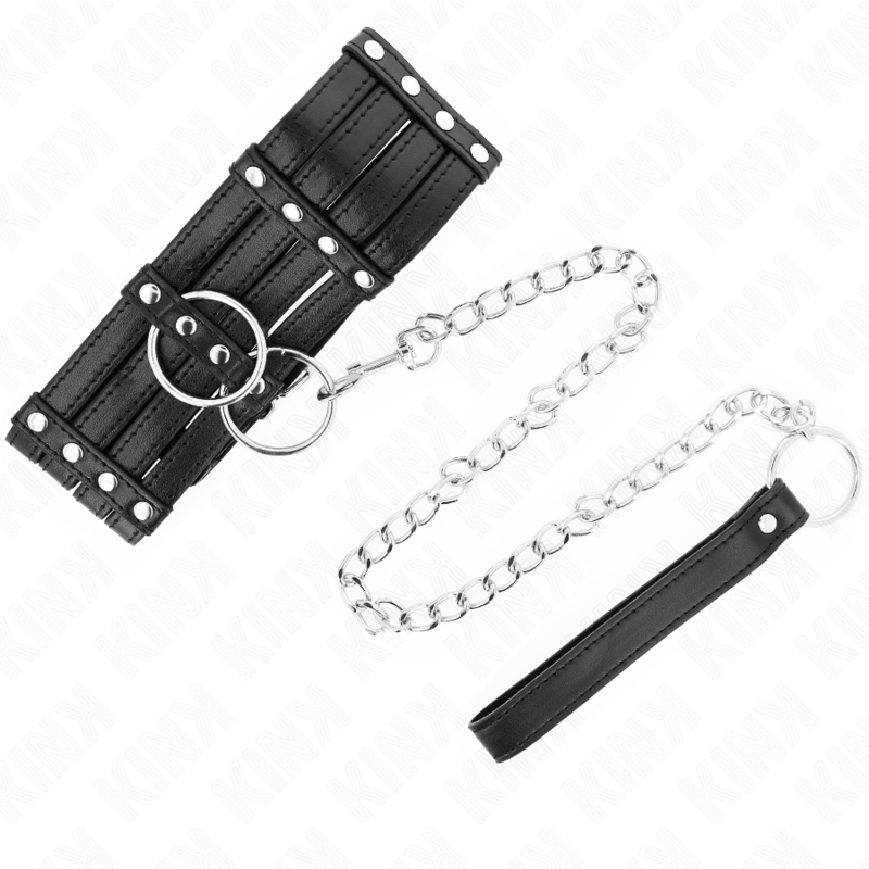 KINK - COLLANA CON CINTURA 65 CM STILE SUB REGOLABILE 35 - 51 CM X 7 CM - KINK COLLAR & GAG - Intimo per le occasioni speciali | The Game Lingerie