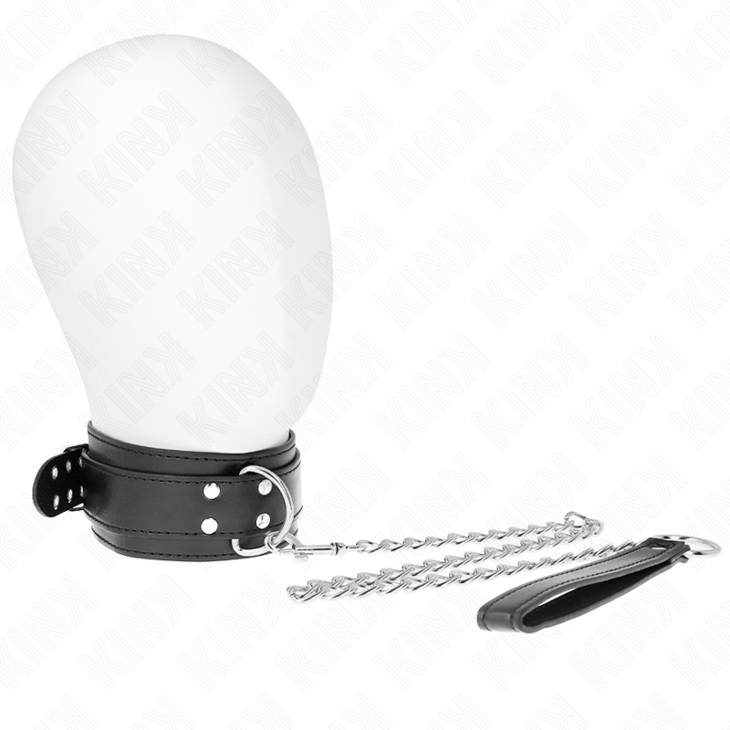 KINK - COLLANA CON CINTURINO 65 CM FIBBIE ARGENTO REGOLABILE 33 - 46 CM X 5,5 CM - KINK COLLAR & GAG - Intimo per le occasioni speciali | The Game Lingerie