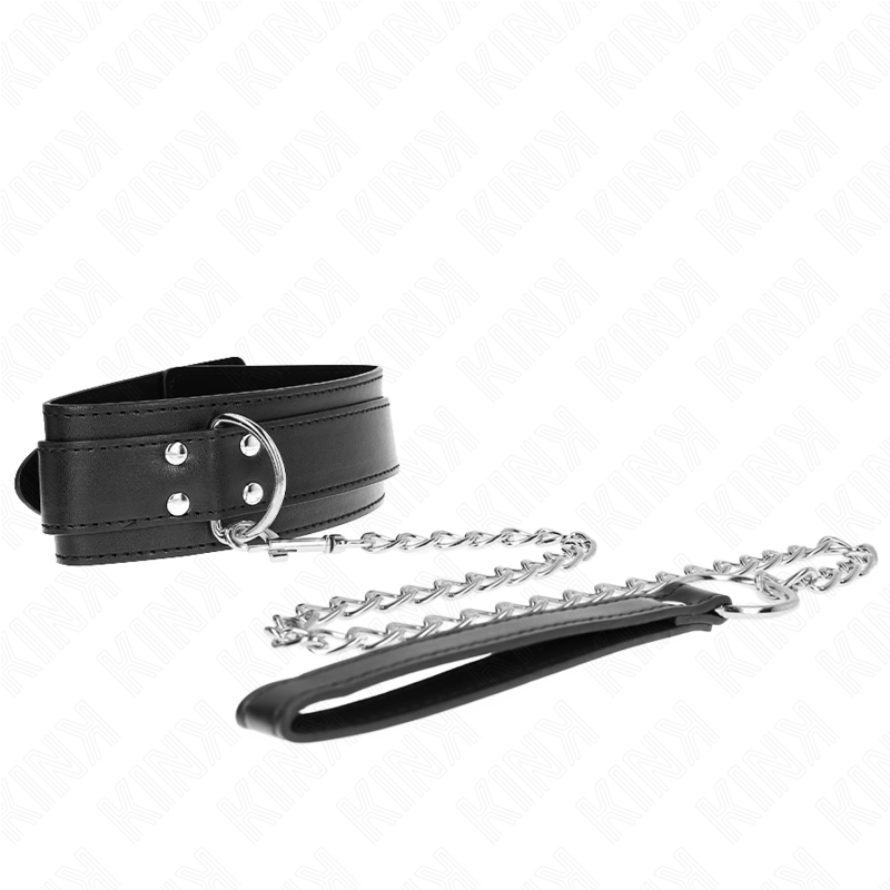 KINK - COLLANA CON CINTURINO 65 CM FIBBIE ARGENTO REGOLABILE 33 - 46 CM X 5,5 CM - KINK COLLAR & GAG - Intimo per le occasioni speciali | The Game Lingerie