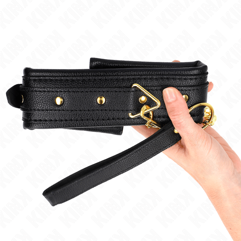 KINK - COLLANA CON CINTURINO IN SIMILPELLE SPUGNA MODELLO 1 REGOLABILE 37 - 54 CM X 3 CM - KINK COLLAR & GAG - Intimo per le occasioni speciali | The Game Lingerie