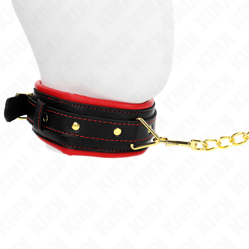 KINK - COLLANA CON CINTURINO IN SIMILPELLE SPUGNA MODELLO 2 REGOLABILE 37 - 54 CM X 3 CM - KINK COLLAR & GAG - Intimo per le occasioni speciali | The Game Lingerie