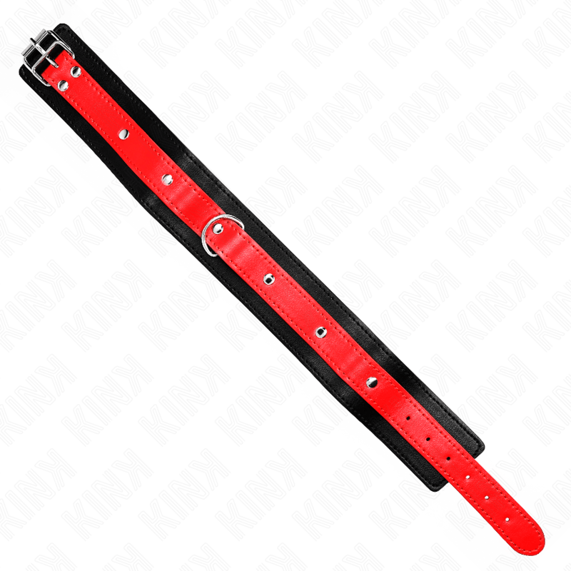 KINK - COLLANA CON CINTURINO ROSSO 65 CM REGOLABILE 36 - 43 CM X 5 CM - KINK COLLAR & GAG - Intimo per le occasioni speciali | The Game Lingerie