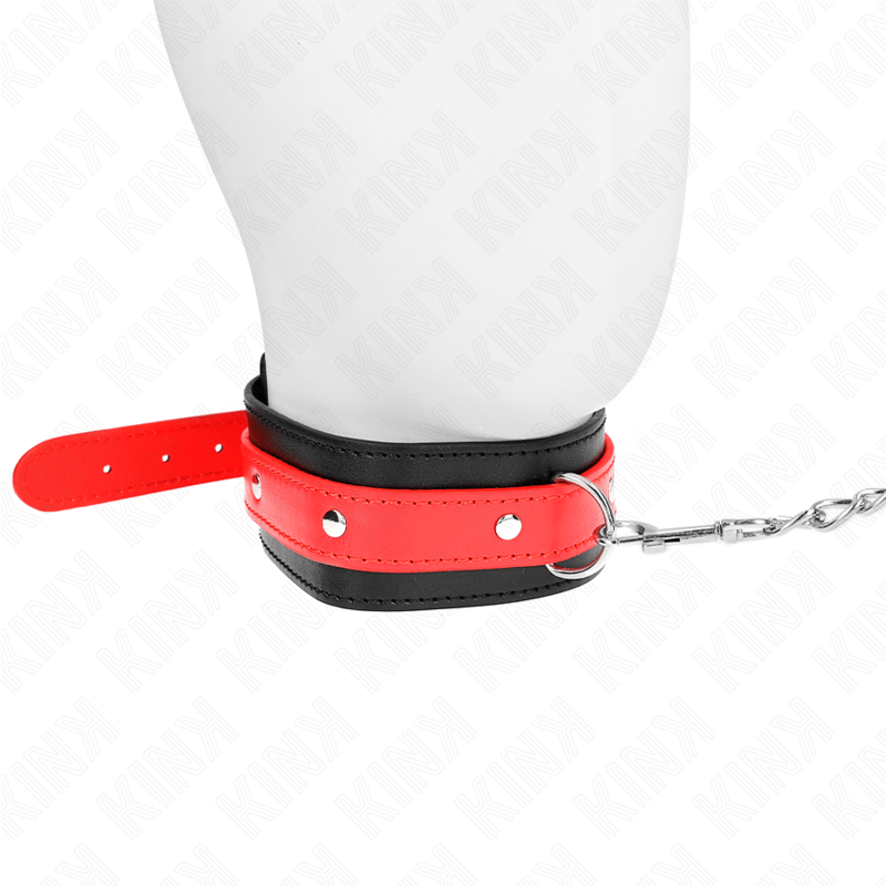 KINK - COLLANA CON CINTURINO ROSSO 65 CM REGOLABILE 36 - 43 CM X 5 CM - KINK COLLAR & GAG - Intimo per le occasioni speciali | The Game Lingerie