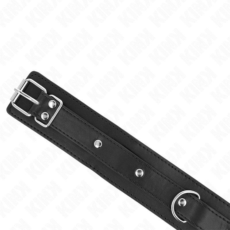 KINK - COLLANA CON GUINZAGLIO 65 CM 1 ANELLO REGOLABILE 38 - 49 CM X 5 CM - KINK COLLAR & GAG - Intimo per le occasioni speciali | The Game Lingerie