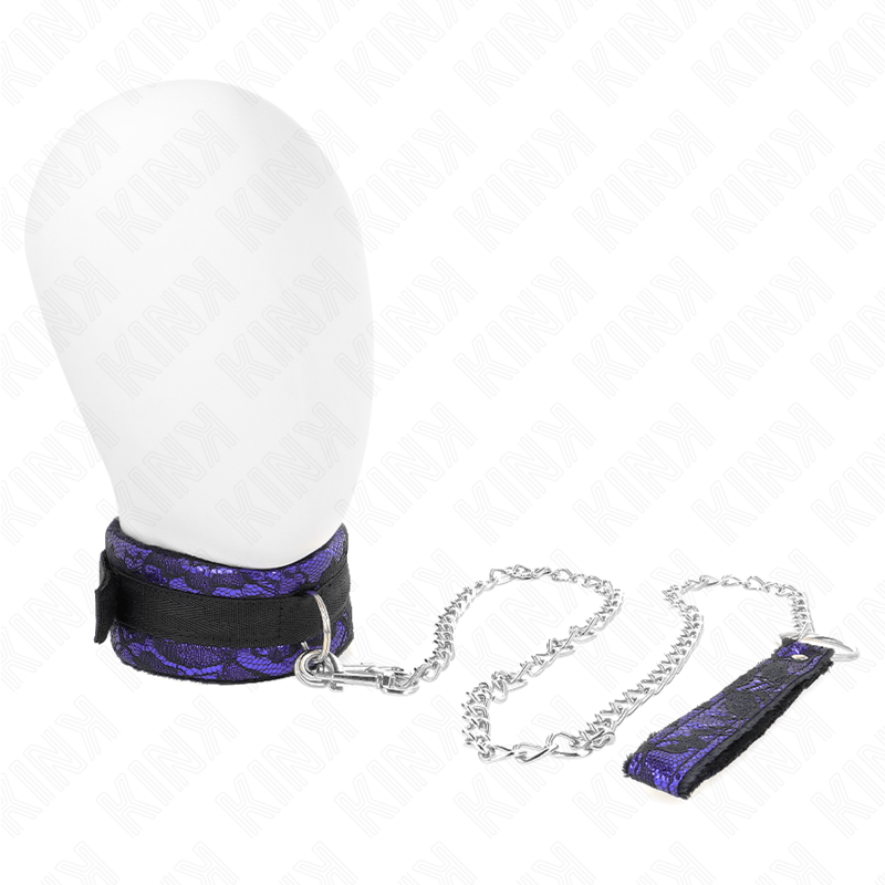 KINK - COLLANA CORTA IN PIZZO DI VELLUTO CON CINTURA 105 CM CON PROFILO IN NYLON 44 X 5,5 CM - KINK COLLAR & GAG - Intimo per le occasioni speciali | The Game Lingerie