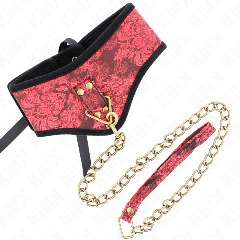 KINK - COLLANA MODELLO SCANDALO CON CINTURINO IN PIZZO 75 CM 44 X 10 CM - KINK COLLAR & GAG - Intimo per le occasioni speciali | The Game Lingerie