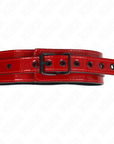 KINK - COLLANA REGOLABILE VINO ROSSO 37,5 - 49,5 CM X 5 CM - KINK COLLAR & GAG - Intimo per le occasioni speciali | The Game Lingerie