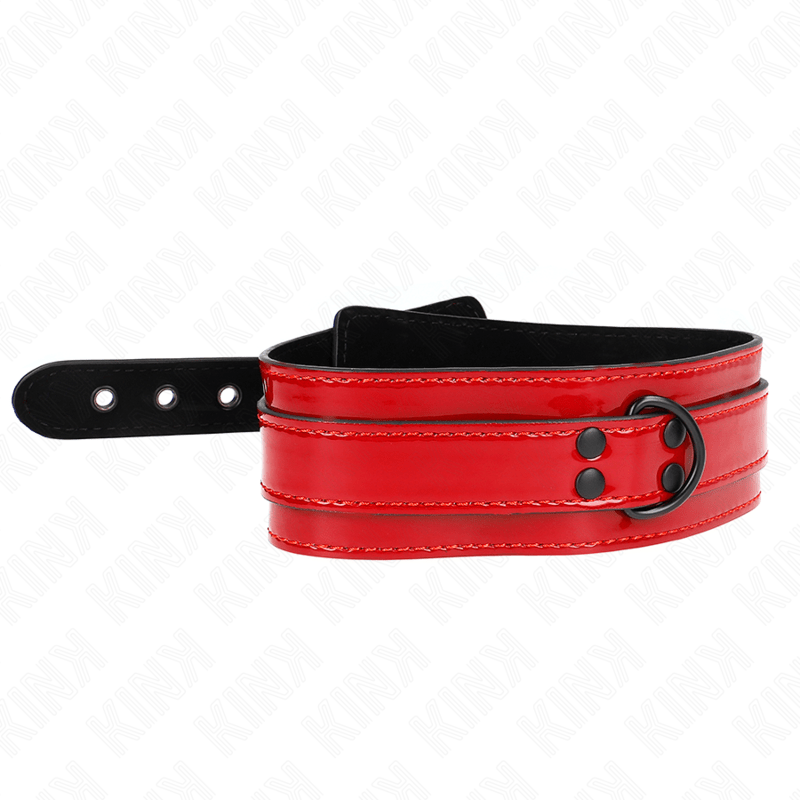 KINK - COLLANA REGOLABILE VINO ROSSO 37,5 - 49,5 CM X 5 CM - KINK COLLAR & GAG - Intimo per le occasioni speciali | The Game Lingerie
